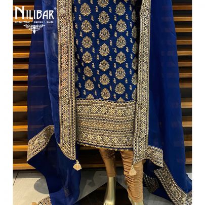 Cobalt Blue Silk Suit