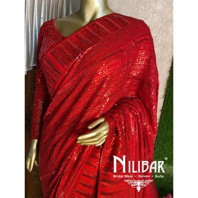 Red Georgette Saree