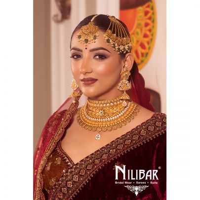 Multi Color Velvet Bridal Lehenga