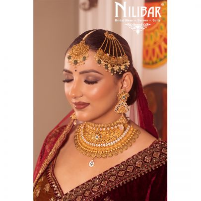 Multi Color Velvet Bridal Lehenga