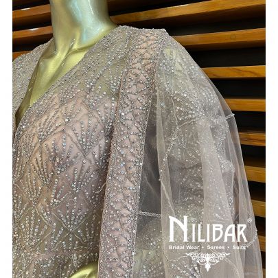 Pastel Pink Net Garara Suit