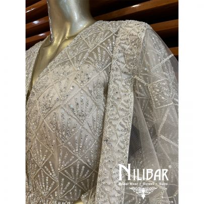 White Net Garara Suit