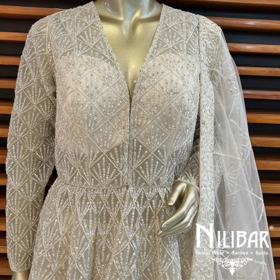 White Net Garara Suit