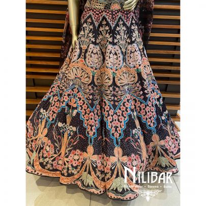 Black Velvet Lehenga Set