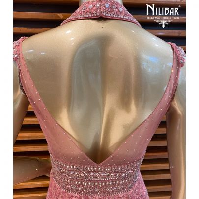 Punch Pink Georgette Gown