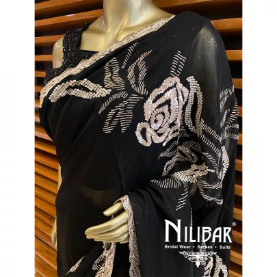 Black Organza Saree