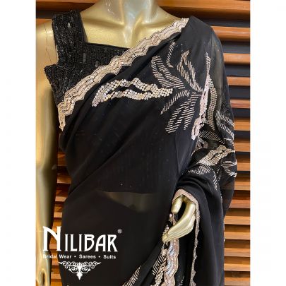 Black Organza Saree