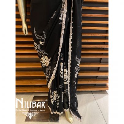 Black Organza Saree