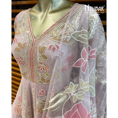 Baby Pink Net Gown