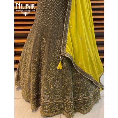 Pickle Green Net Gown