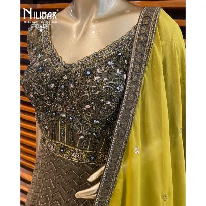 Pickle Green Net Gown