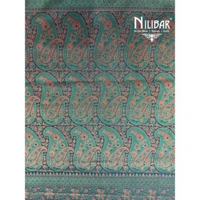 Bottle Green & Black Silk Saree With Detailed Boarder