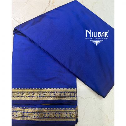 Royal Blue Silk Saree With Detailed Boarder