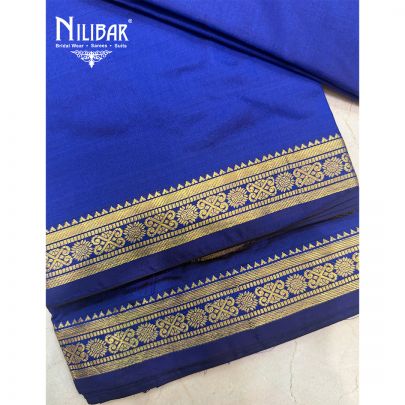 Royal Blue Silk Saree With Detailed Boarder