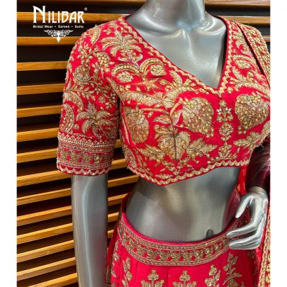 Red Silk Bridal Lehenga