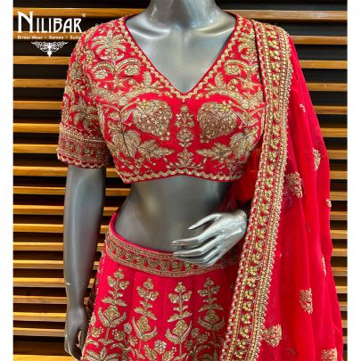 Red Silk Bridal Lehenga
