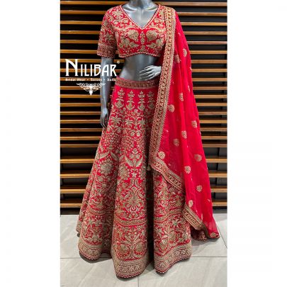 Red Silk Bridal Lehenga