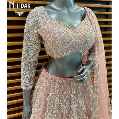 Peach Bridal Lehenga