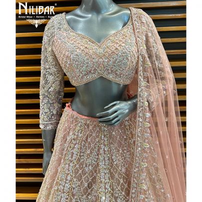 Peach Bridal Lehenga
