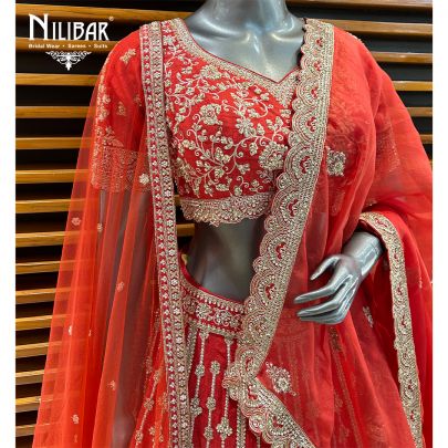 Red Silk Bridal Lehenga