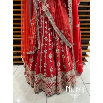Red Silk Bridal Lehenga