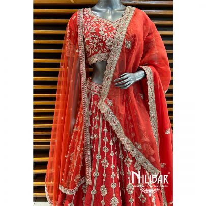 Red Silk Bridal Lehenga