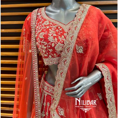Red Silk Bridal Lehenga