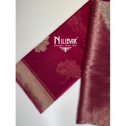 Falsa Brocade Silk Unstitched Suit