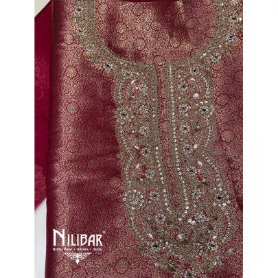 Falsa Brocade Silk Unstitched Suit