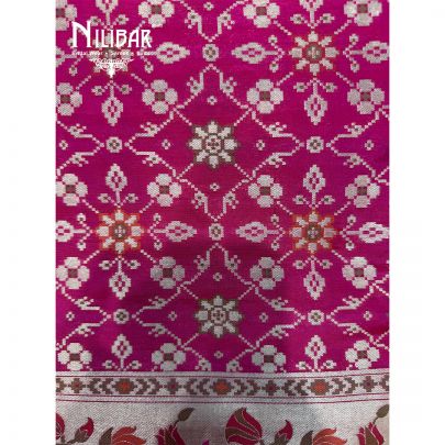 Hot Pink Banarasi Silk Pure Saree