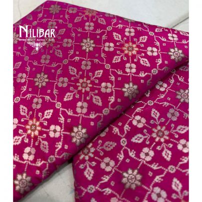 Hot Pink Banarasi Silk Pure Saree