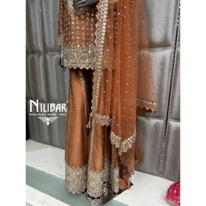 Copper Silk Short Shirt Paired With Jaffa Pants