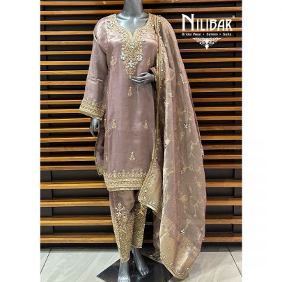 Lilac Lamé Silk Salwar Suit