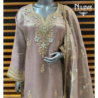 Lilac Lamé Silk Salwar Suit