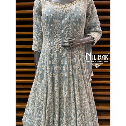 Light Blue Georgette Anarkali Suit