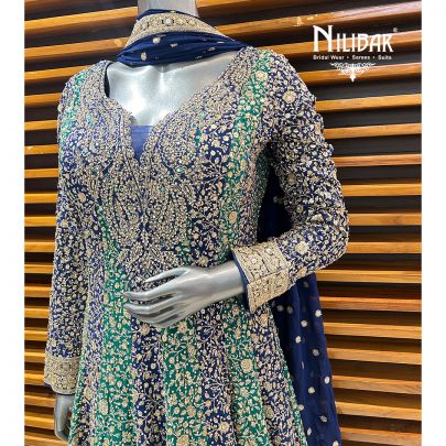 Blue Georgette Anarkali Suit