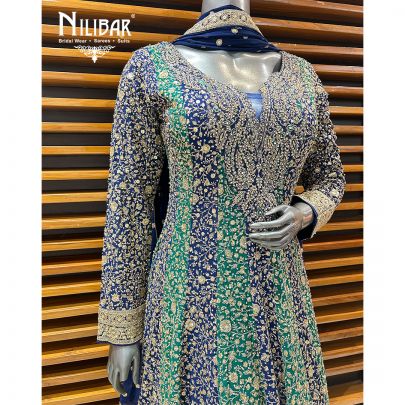 Blue Georgette Anarkali Suit
