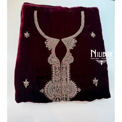 Red Velvet Unstitched Suit