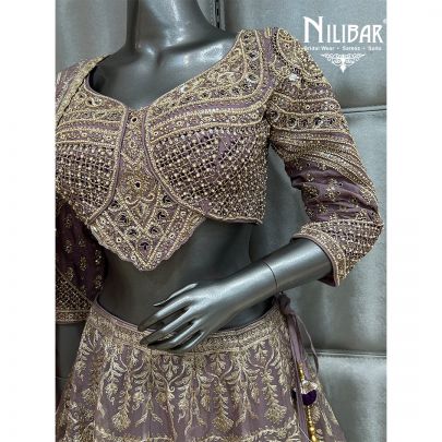 Lilac Organza Lehenga