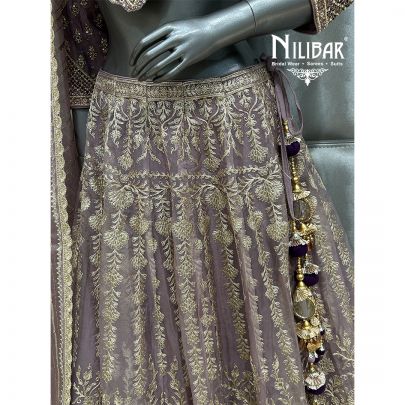 Lilac Organza Lehenga