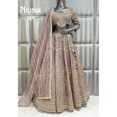 Lilac Organza Lehenga