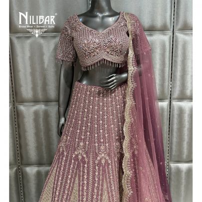 Grape Purple Georgette Lehenga