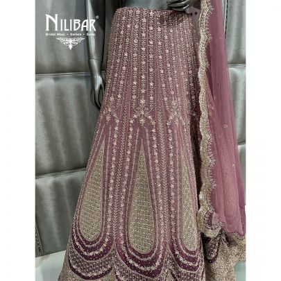 Grape Purple Georgette Lehenga