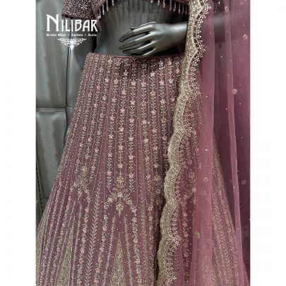 Grape Purple Georgette Lehenga