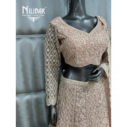 Blush Pink Net Lehenga