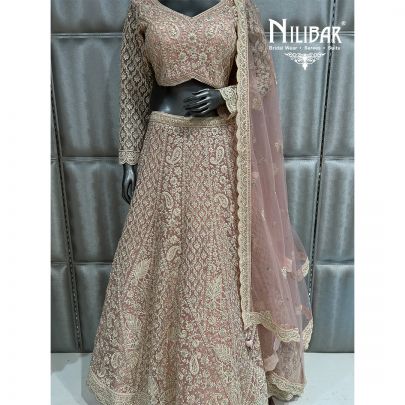 Blush Pink Net Lehenga