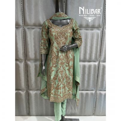 Mint Green Silk Pant Suit