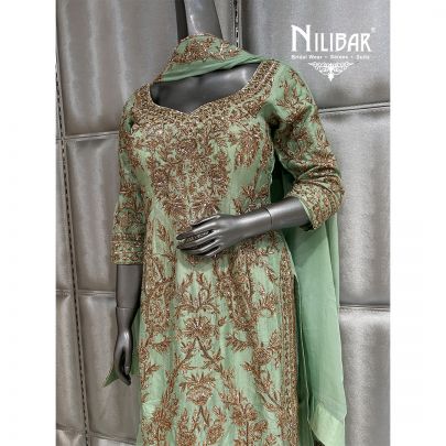 Mint Green Silk Pant Suit