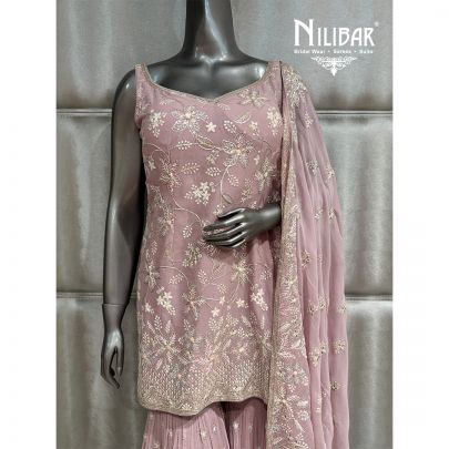 Lavender Georgette Garara Suit