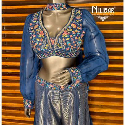 Navy Blue Indo Western Set